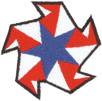 American Pinwheel Machine Embroidery Design