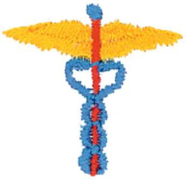 Picture of Caduceus Machine Embroidery Design