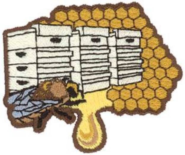 Picture of Beekeeper Logo Machine Embroidery Design