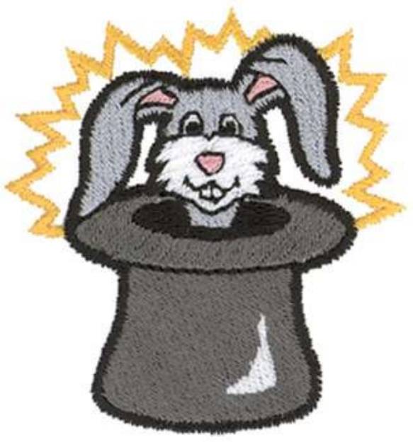 Picture of Magicians Hat & Bunny Machine Embroidery Design