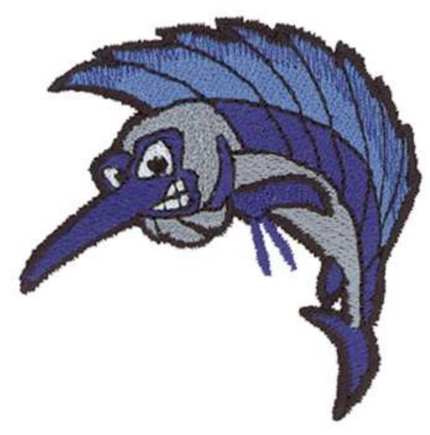 Picture of Marlin Mascot Machine Embroidery Design