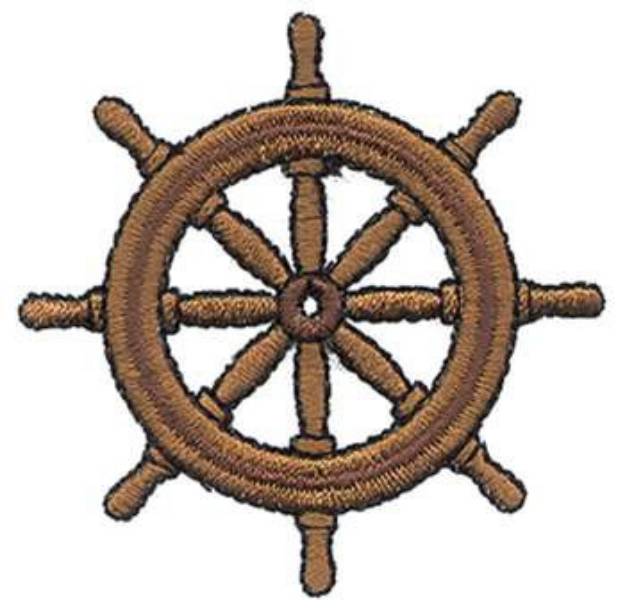 Picture of Ships Wheel Machine Embroidery Design