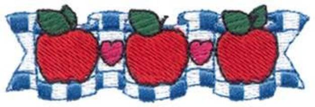 Picture of Apples & Hearts Machine Embroidery Design