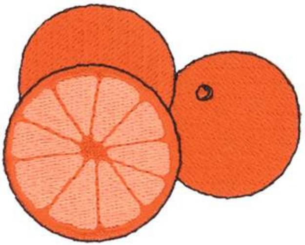 Picture of Oranges Machine Embroidery Design