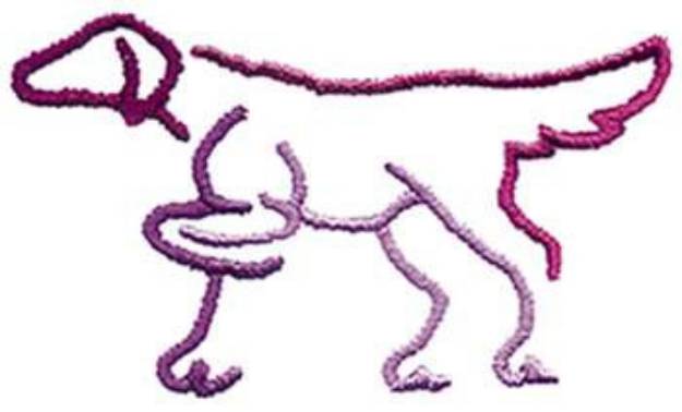 Picture of Dog Outline Machine Embroidery Design