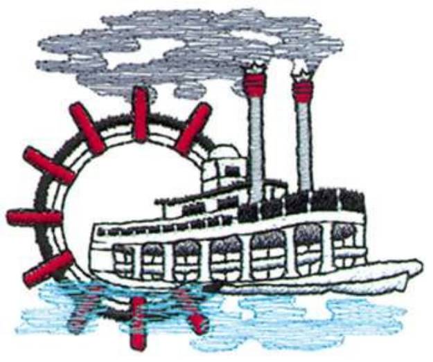 Picture of Paddleboat Machine Embroidery Design