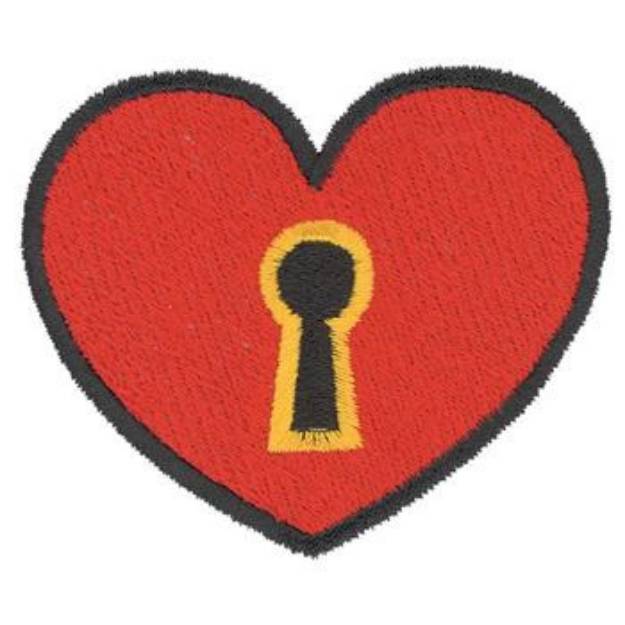 Picture of Heart With Keyhole Machine Embroidery Design