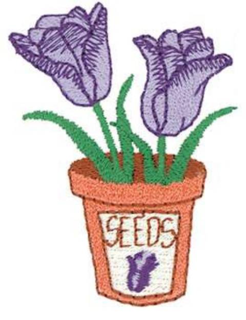 Picture of Tulips Machine Embroidery Design