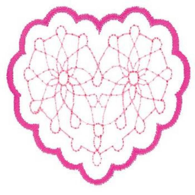 Picture of Heart Doily Machine Embroidery Design