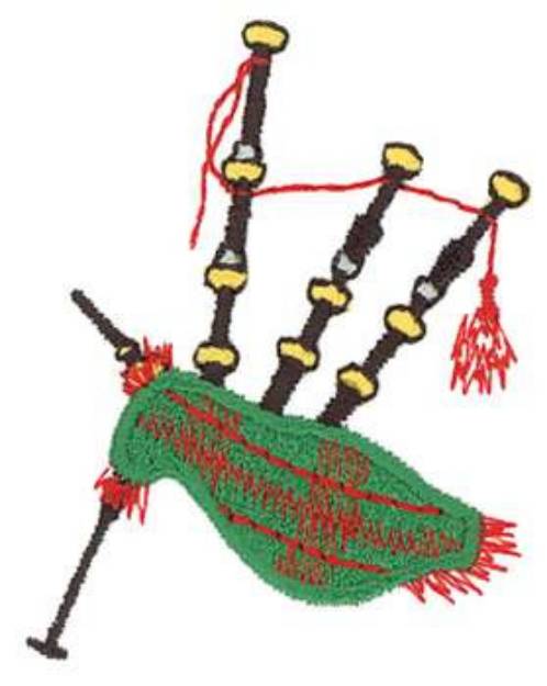 Picture of Bagpipes Machine Embroidery Design