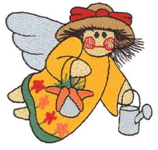 Picture of Gardening Angel Machine Embroidery Design