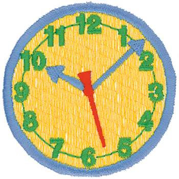 Clock Machine Embroidery Design
