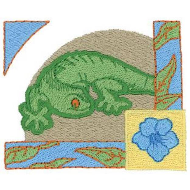 Picture of Gecko Machine Embroidery Design