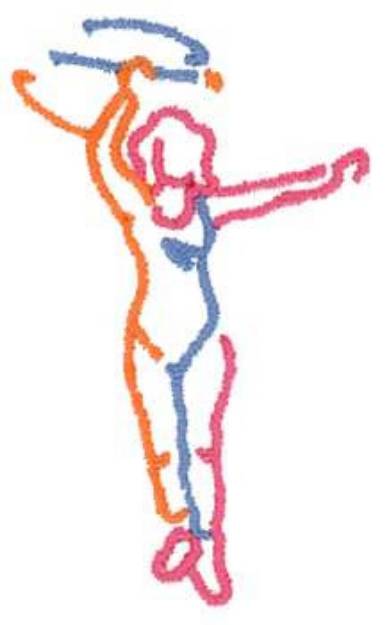 Picture of Baton Twirler Machine Embroidery Design