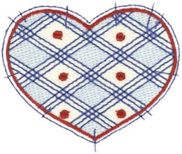 Picture of Patchwork Heart Machine Embroidery Design