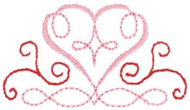 Picture of Scroll Heart Machine Embroidery Design