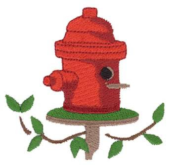 Hydrant Birdhouse Machine Embroidery Design