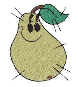 Patcwork Pear Machine Embroidery Design