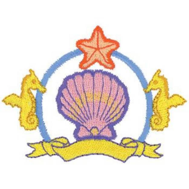 Picture of Shell Crest Machine Embroidery Design