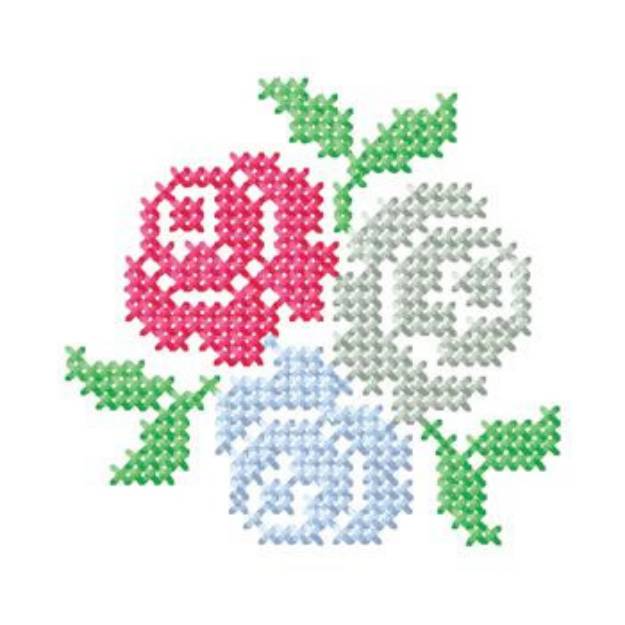 Picture of Three Roses Machine Embroidery Design