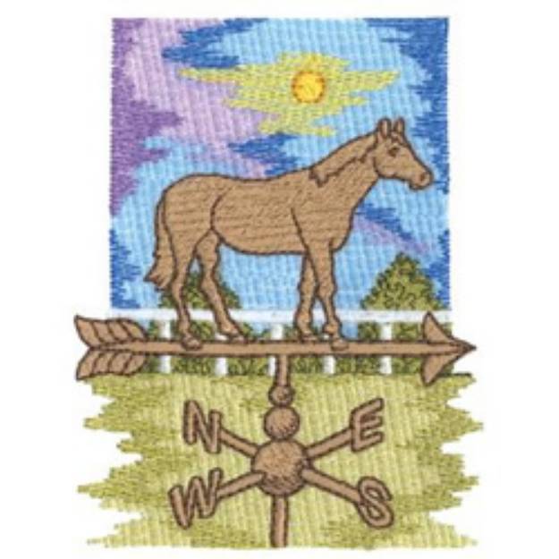 Picture of Horse Weather Vane Machine Embroidery Design