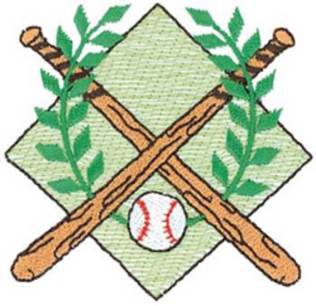 Picture of Baseball Crest Machine Embroidery Design