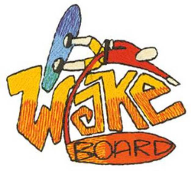 Picture of Wake Boarding Machine Embroidery Design