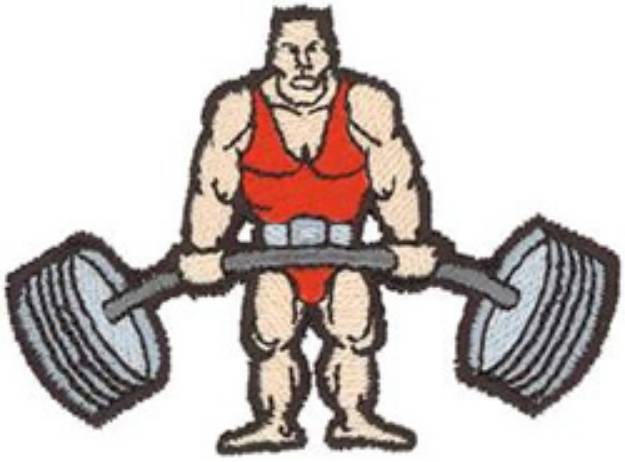 Picture of Sagging Weightlifter Machine Embroidery Design