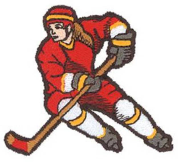 Picture of Womens Hockey Machine Embroidery Design