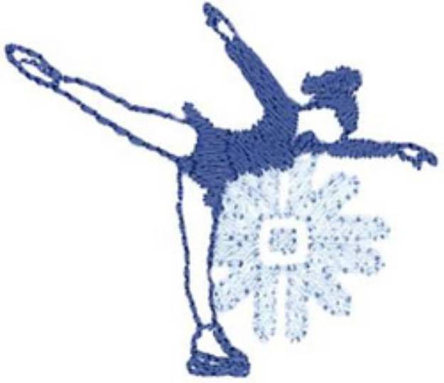 Picture of Skater Snowflake Machine Embroidery Design