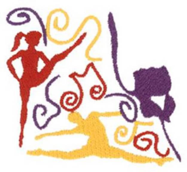 Picture of Dancers Machine Embroidery Design