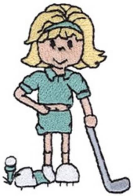 Picture of Golf Girl Machine Embroidery Design