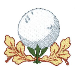 Golf Ball Leaves Machine Embroidery Design