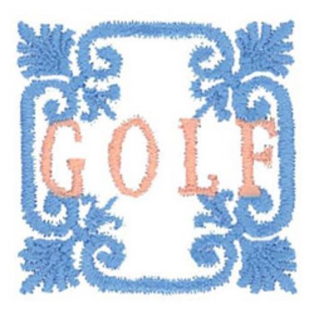 Picture of Golf Block Machine Embroidery Design