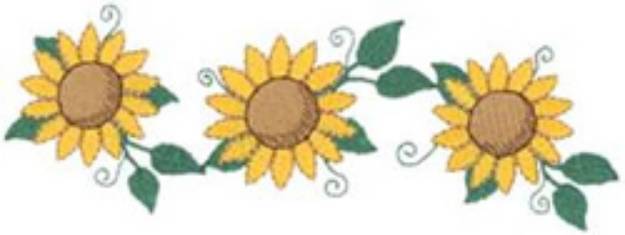 Picture of Sunflowers Machine Embroidery Design