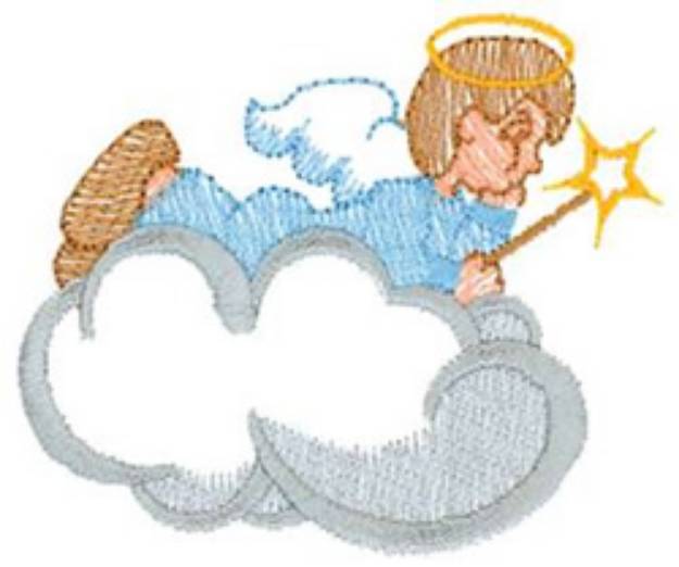 Picture of Angel On Cloud Machine Embroidery Design