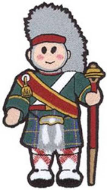 Picture of Scottish Boy Machine Embroidery Design