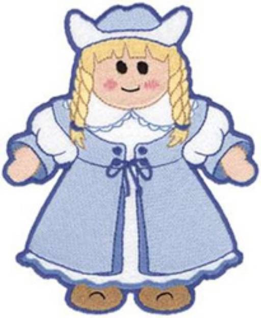 Picture of Dutch Girl Machine Embroidery Design