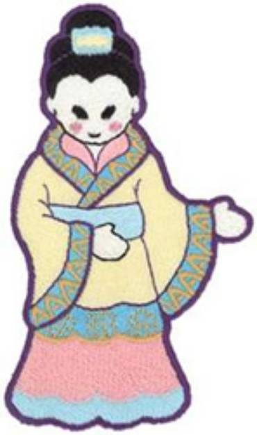 Picture of China Girl Machine Embroidery Design