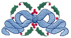 Holly Ribbon Machine Embroidery Design