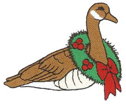 Christmas Goose Machine Embroidery Design
