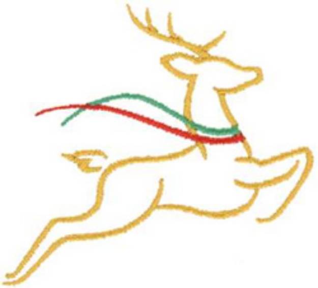 Picture of Holiday Deer Machine Embroidery Design