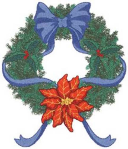 Picture of Christmas Wreath Machine Embroidery Design