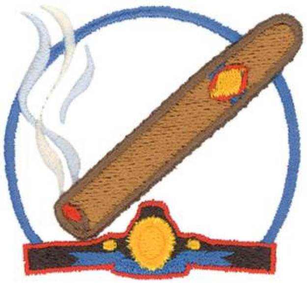 Picture of 3D Cigar Logo Machine Embroidery Design