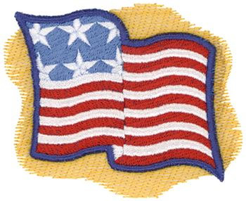 3D USA Flag Machine Embroidery Design
