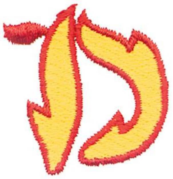 Picture of Flaming D Machine Embroidery Design