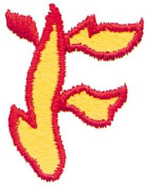 Picture of Flaming F Machine Embroidery Design