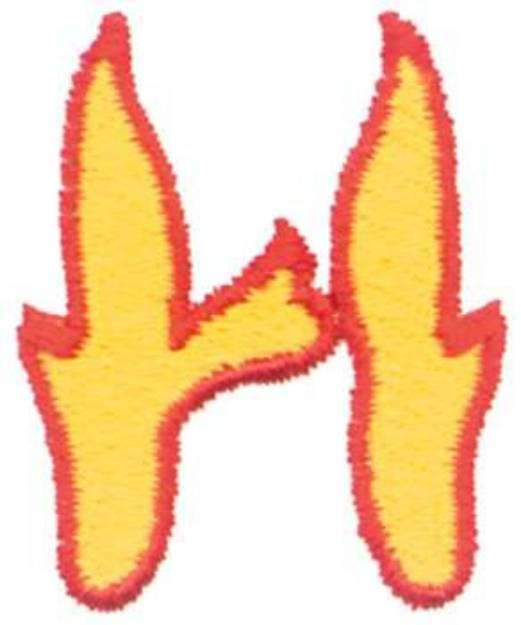 Picture of Flaming H Machine Embroidery Design