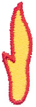 Flaming I Machine Embroidery Design