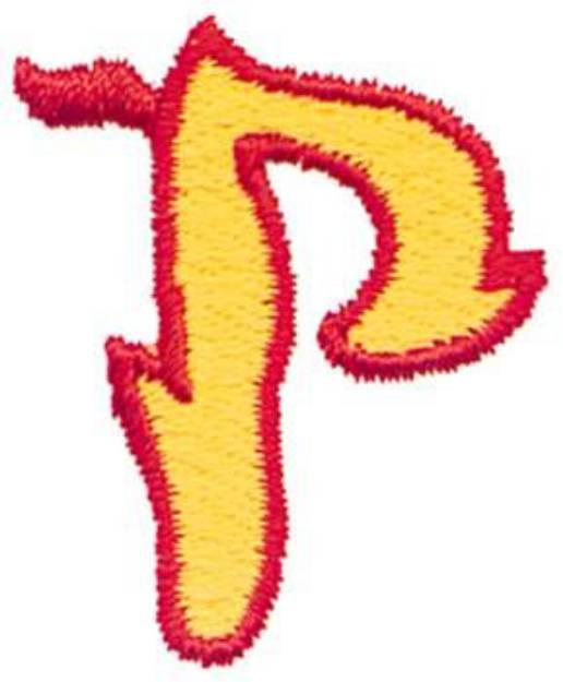 Picture of Flaming P Machine Embroidery Design